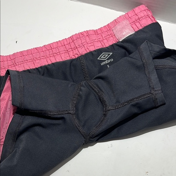 Umbro Pink and Gray Athletic Shorts Lightweight Running - Picture 7 of 8